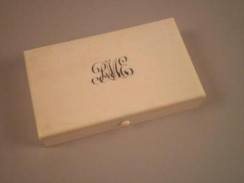 A 19thC ivory rectangular box and cover