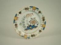 An 18thC polychrome Delft plate