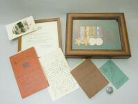 A group of WWII medals and ephemera relating to a Corporal B N Wiles of The Kings Royal Rifles