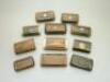 A collection of eleven 19thC and later rosewood snuff boxes