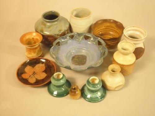 A quantity of Studio Pottery to include Celtic pottery