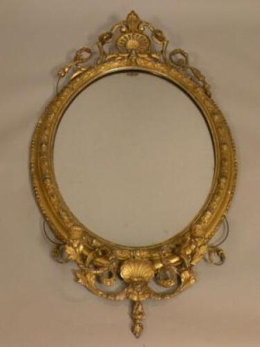 A Victorian gilt gesso girandole