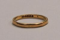 A 22ct gold thin wedding band