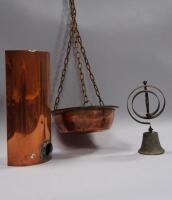 Three items of decorative metal ware