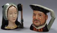 Two large Royal Doulton character jugs