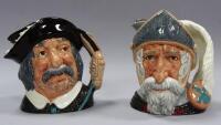 Two large Royal Doulton character jugs