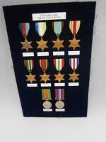 Full set of WWII campaign stars and medals