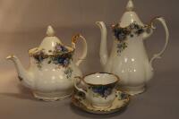 A Royal Albert bone china Moonlight Rose tea and coffee service