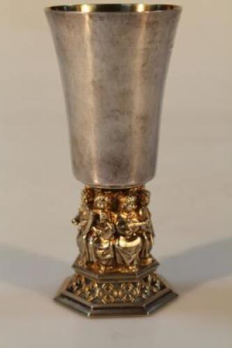 An Elizabeth II silver and silver gilt limited edition commemorative goblet