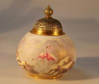 A Royal Worcester potpourri and cover