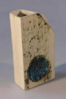 A John Beusmans Carn pottery blue spot rectangular vase