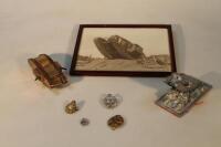 Military Interest. A trench art WWI model of a tank