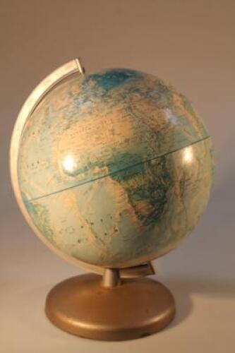 An American Rand McNally World Portrait terrestrial globe