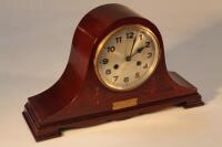 An early 20thC mahogany 'Napoleon hat' mantel clock