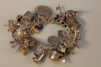 A silver charm bracelet