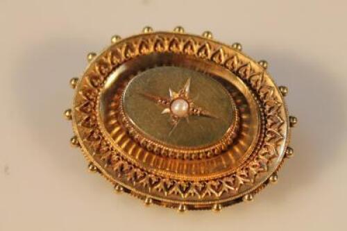 A Victorian memorial brooch