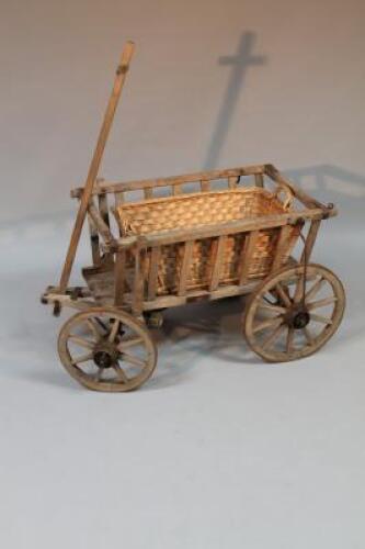 A 19thC Eastern European peasants wooden cart