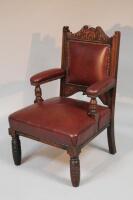 A late Victorian elbow chair