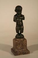 An early 20thC bronze of a young satyr