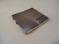 A George V silver Art Deco engine turned cigarette case