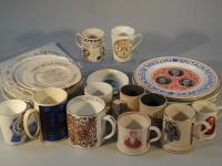 A collection of British political commemorative pottery