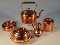 Copperware including two jelly moulds