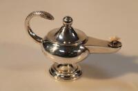 A George V silver novelty table cigar lighter