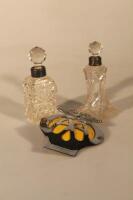 Two early 20thC glass scent bottles