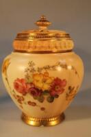 A Royal Worcester porcelain potpourri and cover