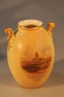 A Graingers Worcester porcelain ovoid vase