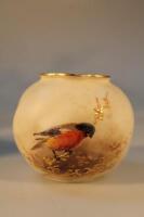 A Royal Worcester porcelain moulded spherical vase