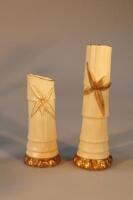 A Royal Worcester spill vase modelled as a bamboo stem