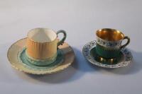 A Royal Worcester porcelain cabinet cup and saucer