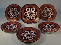 A Derby Crown Porcelain Company part dessert set