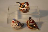 Three Royal Crown Derby Imari pattern paperweights