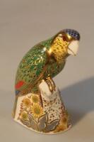 A Royal Crown Derby Limited Edition paperweight Amazon Green Parrot