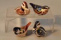 Four Royal Crown Derby paperweights