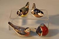 Four Royal Crown Derby paperweights