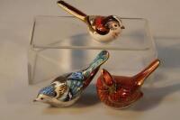 Three Royal Crown Derby paperweights