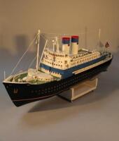 A scale model of a passenger ferry