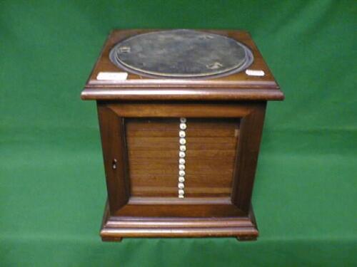 A mahogany table top specimen cabinet