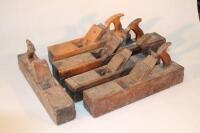 Five large wood planes