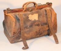 A mid 20thC leather bag