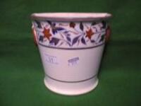 A Davenport bulb pot, painted and gilt with a broad band of flowers and