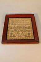 A 19thC framed sampler dated 1844