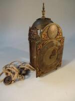 A 17thC style brass lantern clock