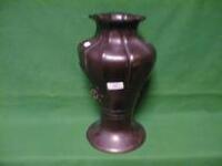 A Japanese bronze vase