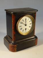 A Victorian slate mantel clock