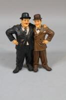 A resin figure of Laurel & Hardy