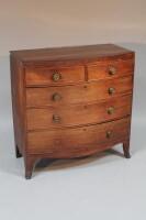 A 19thC bow fronted chest of drawers